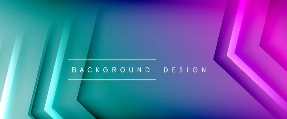 Arrow lines, technology digital template with shadows and lights on gradient Stock Illustration