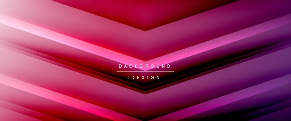 Arrow lines, technology digital template with shadows and lights on gradient Stock Illustration