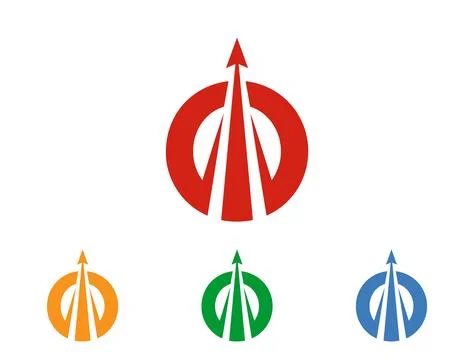 Arrow logo 1 icon template Stock Illustration