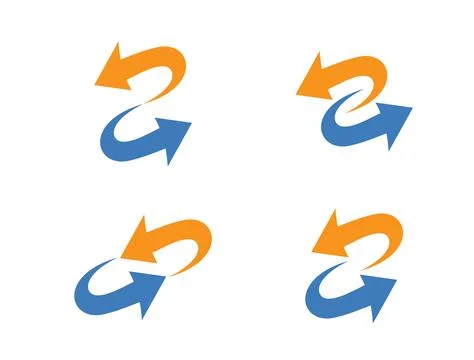 Arrow logo 2 icon template Stock Illustration
