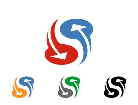 Arrow logo 3 icon template Stock Illustration