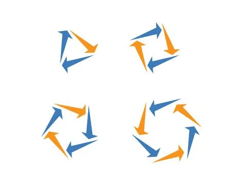 Arrow logo 4 icon template Stock Illustration