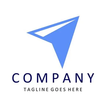 Arrow logo. Abstract shape logo for company name Stock Illustration