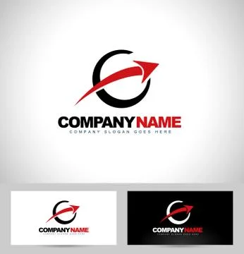 Arrow Logo Concept Design Stock Illustration