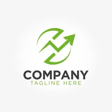 Arrow logo design with a growth concept for your business Stock Illustration