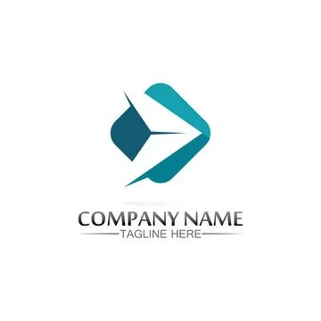Arrow logo  design vector for music, media, play, digital audio and speed, .. Stock Illustration