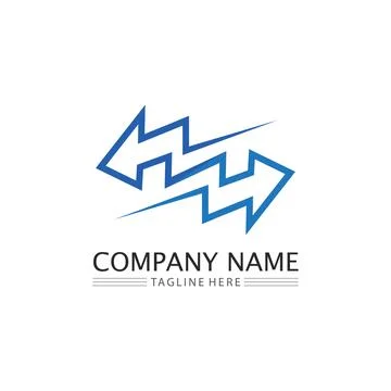 Arrow logo  design vector for music, media, play, digital audio and speed, .. Stock Illustration
