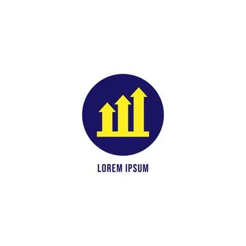 Up Arrow logo isolared on white background. Consultant Management company l.. 스톡 일러스트
