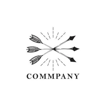 Arrow logo minimalist Stock Illustration