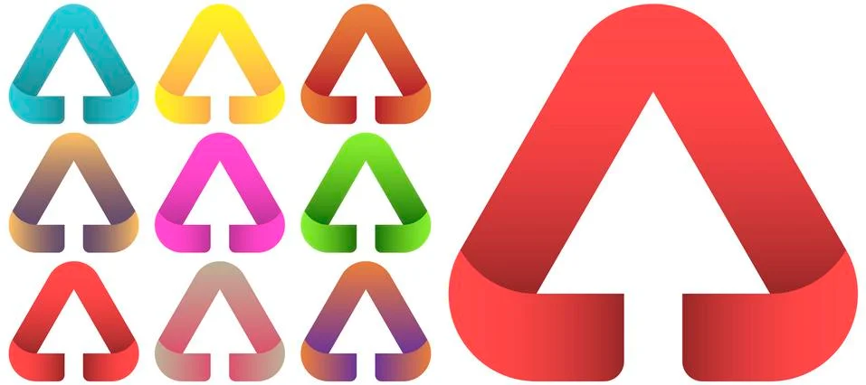 Arrow logo set Stock Illustration