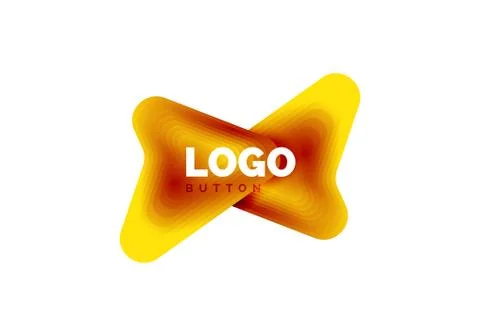 Arrow logo template. Or play or download button logotype template. Minimal イラスト素材