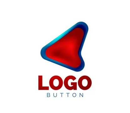 Arrow logo template. Or play or download button logotype template. Minimal イラスト素材