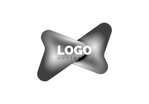 Arrow logo template. Or play or download button logotype template. Minimal イラスト素材