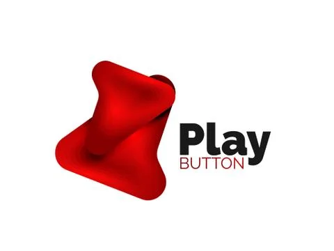 Arrow logo template. Or play or download button logotype template. Minimal イラスト素材