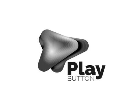 Arrow logo template. Or play or download button logotype template. Minimal Stock Illustration