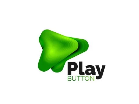 Arrow logo template. Or play or download button logotype template. Minimal Stock Illustration