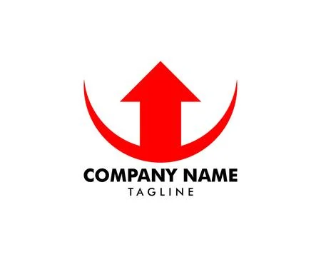 Arrow Up Logo Vector Template Design Stock Illustration