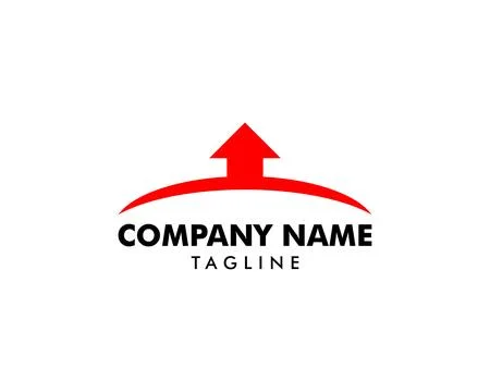 Arrow Up Logo Vector Template Design Stock Illustration