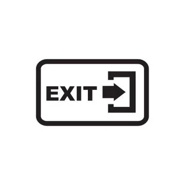 Arrow Logout Exit icon Stock Illustration