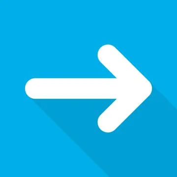 Arrow with long shadow. Vector Illustration. Stock Illustration