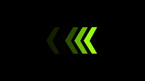 Arrow Loop Animation direction concept.colorful arrow icon concept on black.. Stock Footage 293482932