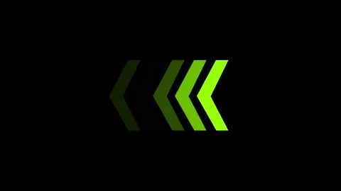 Arrow Loop Animation direction concept.colorful arrow icon concept on black.. Stock Footage 293482933