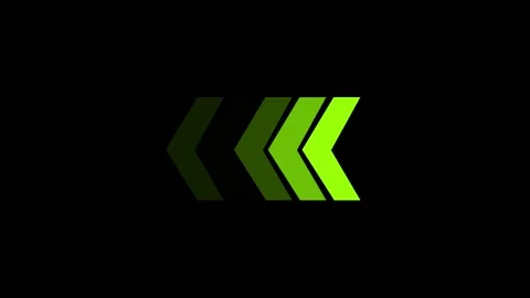 Arrow Loop Animation direction concept.colorful arrow icon concept on black.. Stock Footage 293482935