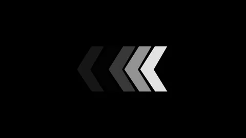 Arrow Loop Animation direction concept.colorful arrow icon concept on black.. Stock Footage 293482952