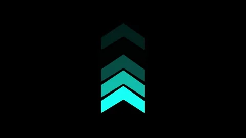 Arrow Loop Animation direction concept.colorful arrow icon concept on black.. Stock Footage 293482953