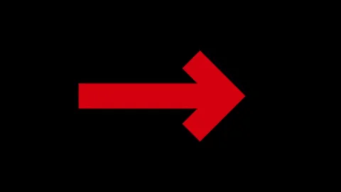 Arrow loop directional animation, arrow moving pointing footage animation 4k Stock Footage 276340331