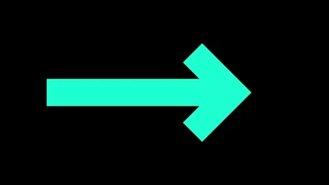 Arrow loop directional animation, arrow ... | Stock Video | Pond5