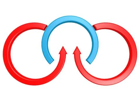 Arrow to loop Illustrazione stock