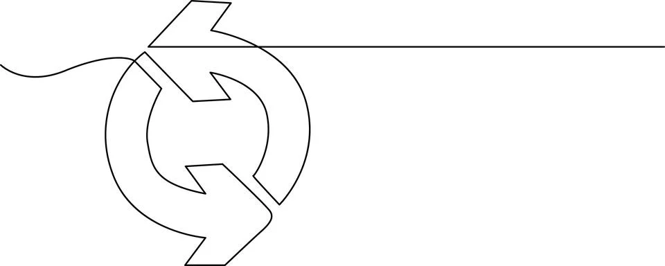 Arrow looping in a circle Vector 스톡 일러스트