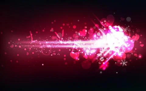 Arrow with love message light shooting stars and heart, neon glowing shimmer Stock Illustration