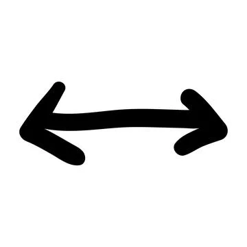 Arrow mark icon. Hand drawn arrow illustration. Vector isolated on white イラスト素材