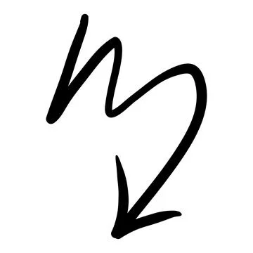 Arrow mark icon. Hand drawn arrow illustration. Vector isolated on white Illustrazione stock