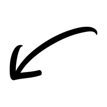 Arrow mark icon. Hand drawn arrow illustration. Vector isolated on white Stock Illustration