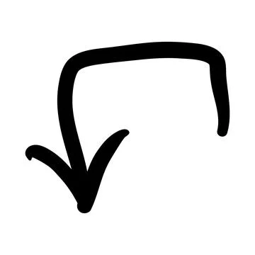 Arrow mark icon. Hand drawn arrow illustration. Vector isolated on white 스톡 일러스트