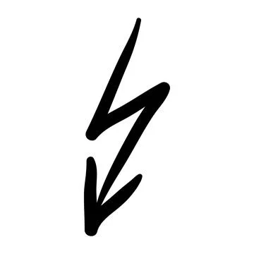 Arrow mark icon. Hand drawn arrow illustration. Vector isolated on white Illustrazione stock