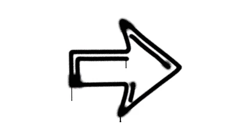 Arrow message sign spray painted isolated Video stock 151890209