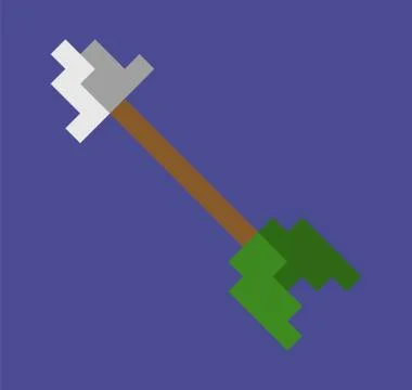 Arrow with Metal Pointer, Wooden Weapons Icon Illustrazione stock