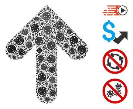 Arrow Up Mosaic of CoronaVirus Elements Stock Illustration