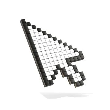 Arrow mouse cursor. 3D Arrow mouse cursor. 3D render illustration isolated... Stock Photos