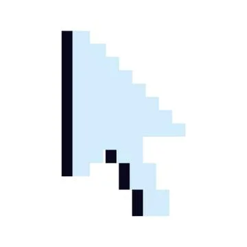 Arrow mouse pointer pixelated icon 스톡 일러스트