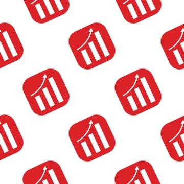 Arrow move up symbol seamless pattern. Growing graph イラスト素材