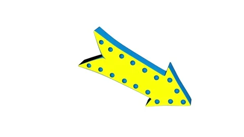 Arrow in movement with alpha channel. Disco retro object for target Stock Footage 290816334