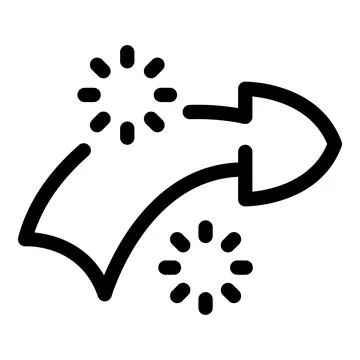 Arrow moving forward with rotating loading circles representing data processi Stock Illustration