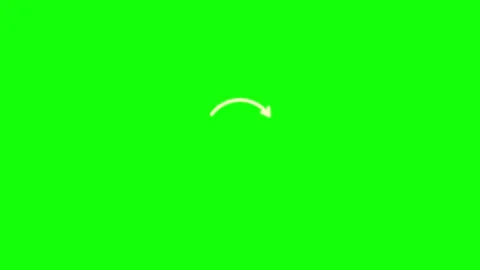 Arrow Moving with Pointing on Green Screen Chroma Key Background Stock Footage 342785946