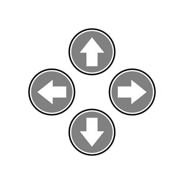 Arrow navigation icon. Arrow sign. Direction symbol. Flat design style pictogram Stock Illustration
