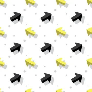 Arrow Navigation Symbol Cute Style Seamless Clear Background Stock Illustration